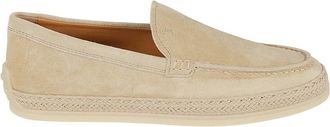 Tod's Rafia Moccasin Platte Schoenen - Dames - Loafers - Beige - 39 EU - Schoenen