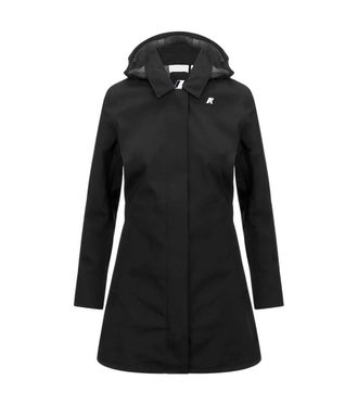 K-Way Black Shirt Collar Hood Jacket