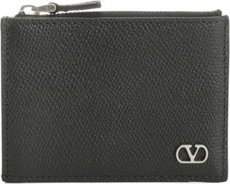 Valentino Garavani VLogo Signature Kaarthouder - Heren - Portefeuilles - Zwart - ONE Size - Leer - Accessoires