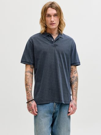 Jack & Jones Poloshirt JACK & JONES JPRBLUWILL SS WASH POLO SN, Herren, Gr. XL, sky captain, Jersey, Obermaterial: 100% Baumwolle, unifarben, regular fit normal, o