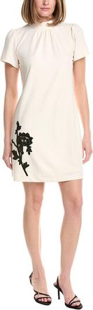 Anne Klein Gathered Mock Neck Shift Dress