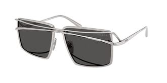 Prada PR C55S 28C08Z Mens Sunglasses Silver Size 58