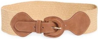 Vince Camuto Stretch Woven Straw Belt in Natural at Nordstrom Rack, Size Large/x-Large