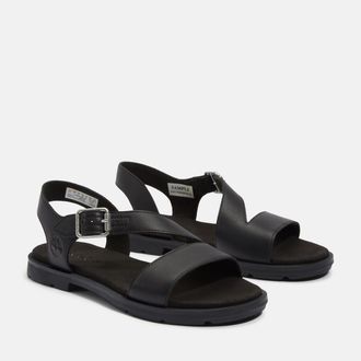 Timberland Sandale TIMBERLAND CALISTA BAY BACKSTRAP SANDAL, Damen, Gr. 36, schwarz (blk full gra), Leder, Schuhe Sandale, aus Leder