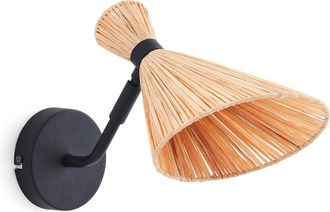 La Redoute Interieurs Wandlamp in metaal en raffia, Rozza