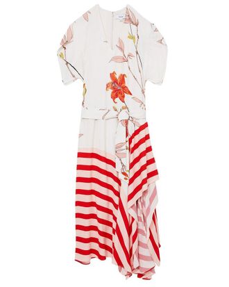 Reiss Alicia Floral Stripe Print Dress