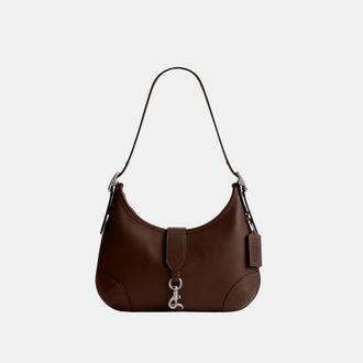 Coach Womens Hamptons Hobo Bag - Brown Leather - One Size