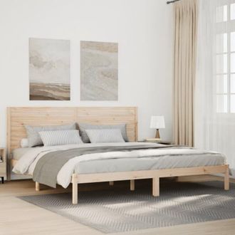 vidaXL Cama Extralarga Sin Colch&oacute;n Madera Maciza 200x220 Cm Vidaxl