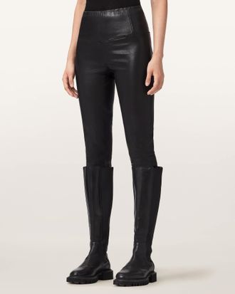 AllSaints Cora Leather Stretch Leggings