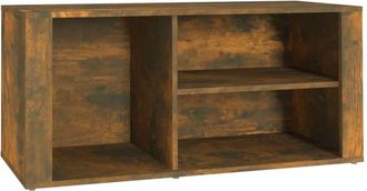 vidaXL Vidaxl - Mueble Zapatero Madera Contrachapada Roble Ahumado 100x35x45 Cm