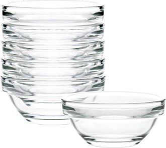 No Brand Cuencos De Vidrio Transparente De 42 Ml (1.5 Onzas), Mini Cuencos Para Especias (aptos Para Sal Y Especias), Aptos Para Lavavajillas, Apilables, Juego