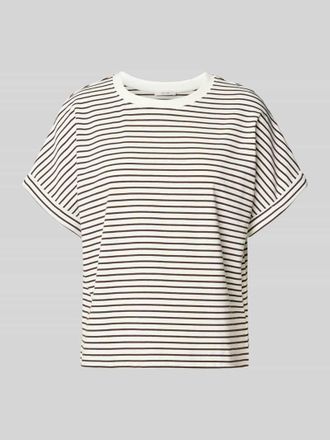 OPUS T-Shirt mit Rundhalsausschnitt Modell Sotel in Dunkelbraun, Gr&ouml;&szlig;e S