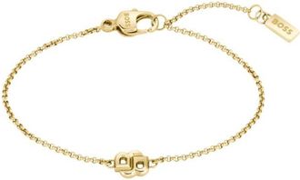 BOSS Gold-tone chain bracelet with Double B monogram