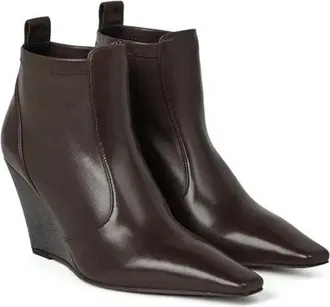 Brunello Cucinelli Womens Brown Leather Ankle Boots