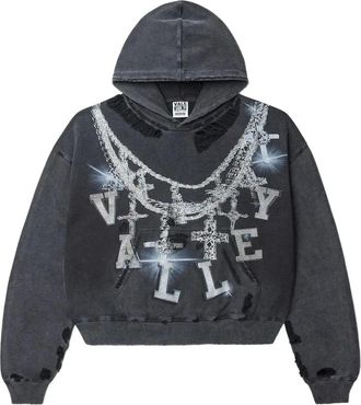 Vale Big Chain print hoodie - men - Cotton - L - Grey