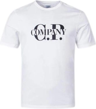 C.P. Company T-shirt met korte mouwen - Heren - T-shirts - Wit - XL - Katoen - Tops