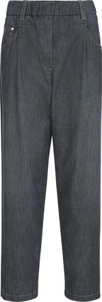 Brunello Cucinelli Five-pocket trousers in Dark Grey at Nordstrom, Size 50 It