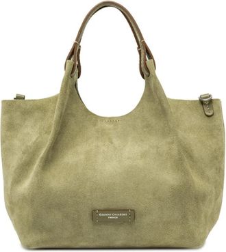 Gianni Chiarini Dua Tote Bag - Dames - Shoppers - Groen - ONE Size - Leer - Tassen