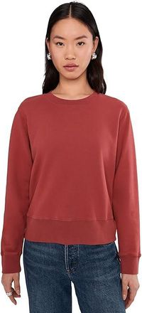 Mod-o-doc Long Sleeve Open Crew Neck Sweatshirt Womens Sweatshirt Spiced Cider : MD (US 8-10), Cotton
