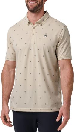 Travis Mathew Floral Button Down Polo in Italian Sand at Nordstrom, Size Xx-Large