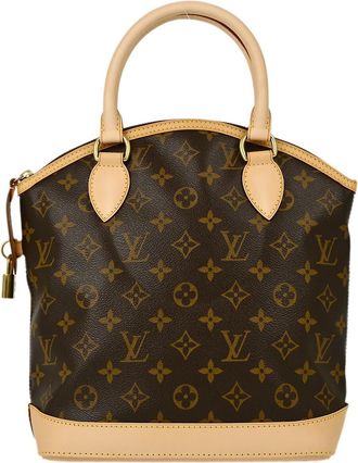 Louis Vuitton Lockit Handbag Monogram Canvas Brown Canvas Handbag (Pre-Owned)