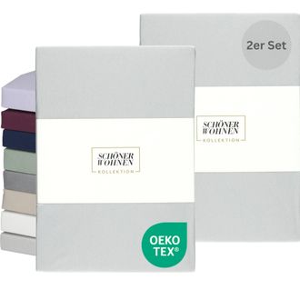 Sch&ouml;ner Wohnen Kollektion Sch&ouml;ner Wohnen S&aacute;bana Ajustable Basic - Set De 2 200x200 Cm, Gris Claro