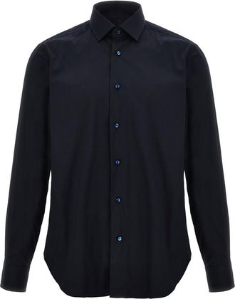 Barba Blue Poplin shirt