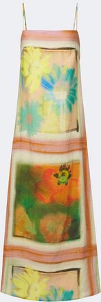 Staud Laura floral linen maxi dress