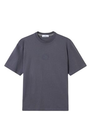 Stone Island BRANDED COTTON T SHIRT Size: XXL, colour: GREY