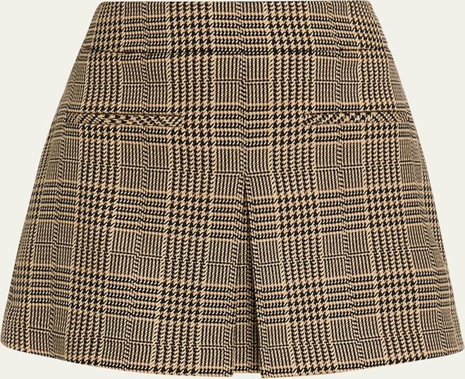 Pavaline Houndstooth Mini Skirt