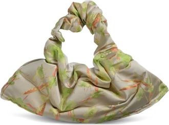 Elise brocade slouchy tote bag - Marrone