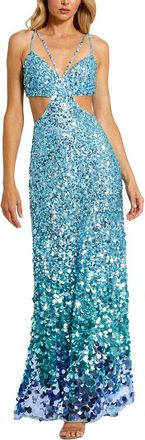 Mac Duggal Thin Strap Cut Out Gown