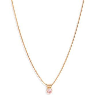Set & Stones Ellie Birthstone Pendant Necklace in Gold/october at Nordstrom