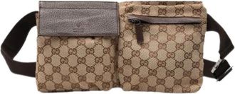 Gucci Pre-owned Belt Bags, female, Beige, Size: ONE SIZE Pre-owned Canvas Belt Bag