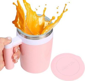 OEM Vaso Mezclador El&eacute;ctrico - Vaso Autoagitador - Prepara Bebidas R&aacute;pidamente - Dise&ntilde;o Con Agitaci&oacute;n Magn&eacute;tica - 380 Ml - Rosa