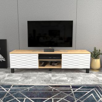 Decorotika Lukas TV Stand TV Unit for TVs up to 64 inch in Light Oak