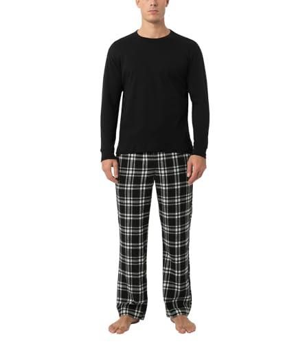 Lapasa Ensemble de Pyjama Homme Chaud Confortable Haut Coton