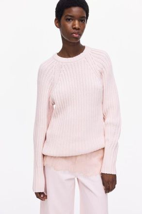 H&M Rib-knit Jumper in Light Pink at Nordstrom, Size Xx-Large