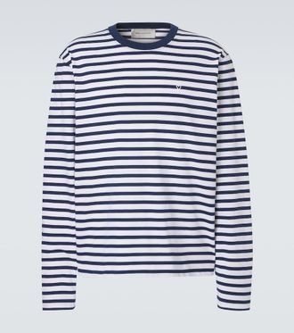 Ami Striped cotton jersey T-shirt