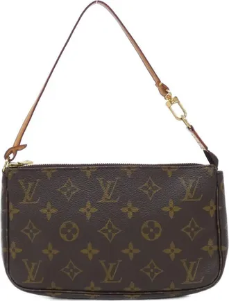 Louis Vuitton Brown Coated Canvas Pochette Pouch (Pre-Owned)