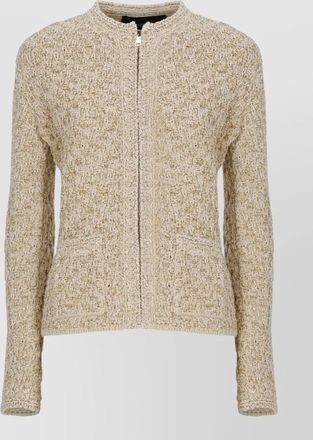 Fabiana Filippi sequin knit cardigan round neck pockets