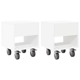 vidaXL Mesita De Noche 2 Pcs 40,5 X 40 X 48 Cm Madera De Ingenier&iacute;a Vidaxl