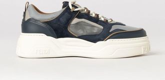 Fendi Sneakers basse Force in pelle di vitello scamosciata con suola chunky