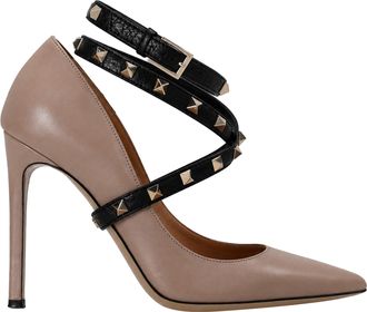 Valentino Valentino Garavani pumps met studs in beige leer