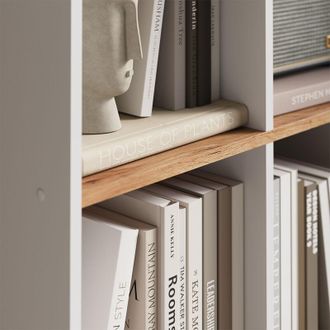 Vicco Scaffale Scutum, Rovere bianco/dorato, 143 x 72 cm, Vicco
