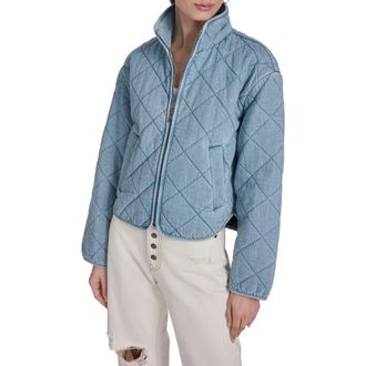 Levi's Quilted Cotton Jacket in Light Wash Denim at Nordstrom, Size X-Small
