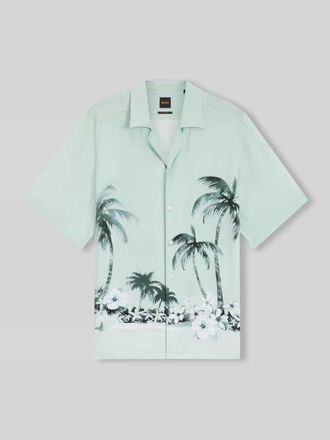 Boss Orange by Hugo Boss BOSS Orange Regular Fit Freizeithemd aus Viskose Modell RAYER_M in Tuerkis, Gr&ouml;&szlig;e XXXL