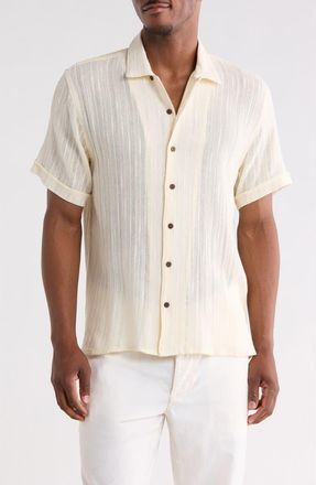 Raga Man Badram Short Sleeve Button-Up Shirt in Eggshell at Nordstrom Rack, Size Xx-Large