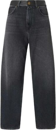 Pinko Estelle Egg Jeans - Dames - Loose Fit Jeans - Grijs - W25 - Katoen - Jeans