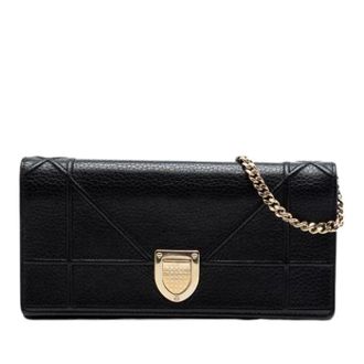 Dior Pre-owned Clutches, female, Black, Size: ONE SIZE Pre-owned Diorama Crossbody Bag